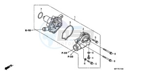 XL700VA9 UK - (E / ABS MKH SPC) drawing WATER PUMP