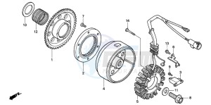 TRX300EX FOURTRAX 300 EX drawing GENERATOR