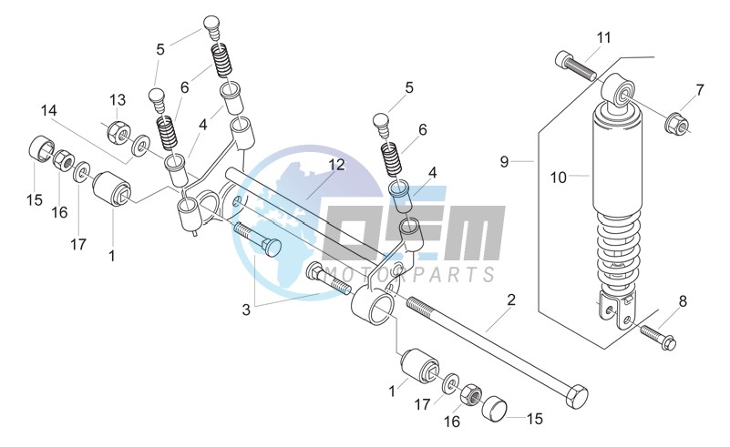 R.shock absorber-connect. Rod