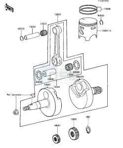 KX 80 G [KX80] (G1-G2) [KX80] drawing CRANKSHAFT_PISTON