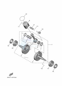 YZ65 (BR8A) drawing CRANKSHAFT & PISTON