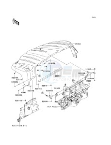 KRF 750 B [TERYX 750 4X4] (B8F) B8F drawing FRONT FENDER-- S- -