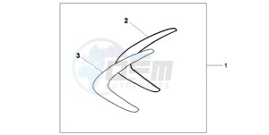 XL700V9 Europe Direct - (ED / SPC) drawing FAIRING SCUFF GUARD