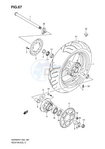 GSF650 (E2) Bandit drawing REAR WHEEL (GSF650K7 UK7 SK7 SUK7 K8 UK8 SK8 SUK8)