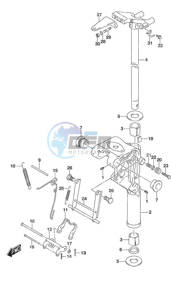 Swivel Bracket - Remote Control w/Power Tilt