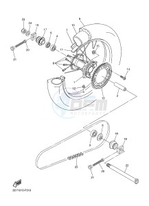 WR250R (32DR) drawing REAR WHEEL