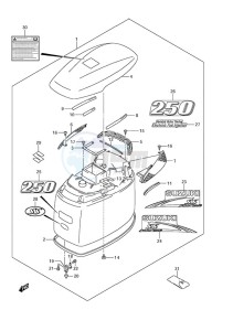 DF 250 drawing Engine Cover (DF 250S)