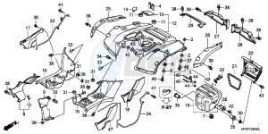 TRX500FPEB drawing REAR FENDER