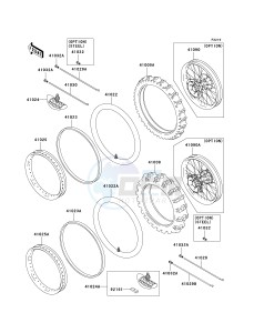 KX 125 M (M1) drawing WHEELS_TIRES