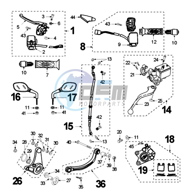 BRAKE CALIPER *AJP* * DOMINO*