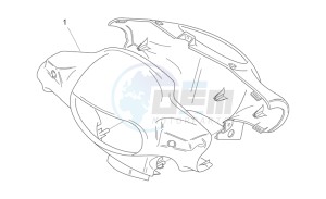 Scarabeo 50 2t (eng. Minarelli) drawing Front body I - Headlight support