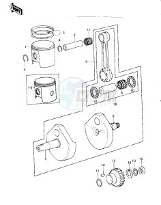 KDX 400 A [KDX400] (A1-A2) [KDX400] drawing CRANKSHAFT_PISTON