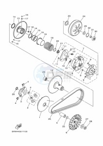 CZD300-A XMAX 300 (BBA3) drawing CRANKCASE COVER 1