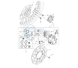 WR R 125 drawing FRONT BRAKE CALIPER