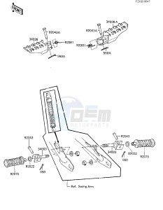 KL 250 C [KLR250] (C1-C2) [KLR250] drawing FOOTRESTS