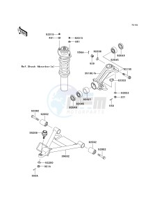 KAF 950 B [MULE 3010 DIESEL 4X4] (B7F) B6F drawing FRONT SUSPENSION