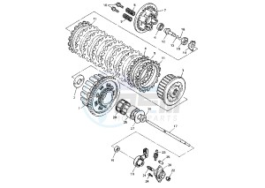 YZF R THUNDER CAT 600 drawing CLUTCH