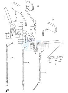 GS500E (E2) drawing HANDLEBAR