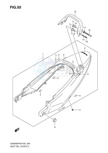 GSX650F (E2) Katana drawing SEAT TAIL COVER (MODEL K8:YAY)