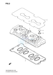 GSX-R600 (E2) drawing CYLINDER HEAD COVER