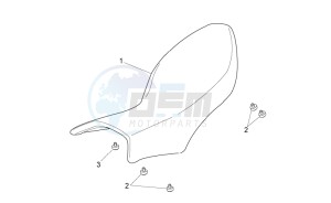 Dorsoduro 750 - ABS (EMEA, APAC, NAFTA) (AUS, CND, EU, J, USA) drawing Saddle