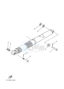 DT125 (3TTR) drawing REAR SUSPENSION