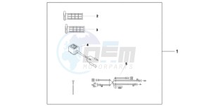 CBF600NA9 France - (F / ABS CMF) drawing HEATED GRIPS