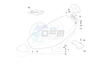 MP3 300 4t 4v ie lt ibrido drawing Saddle seats - Tool roll