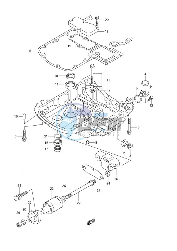 Engine Holder DF 140T (S/N 682149 & Newer) DF 140Z (S/N 680234 & Newer)