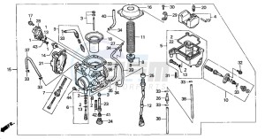 TRX350FM FOURTRAX 350 4X4ES drawing CARBURETOR