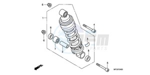 CB600FAA F / ABS CMF 25K drawing REAR CUSHION