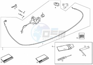 ATLANTIS BULLET - 50 cc VTHAL1AE2 Euro 2 2T AC FRA drawing Lock hardware kit (Positions)