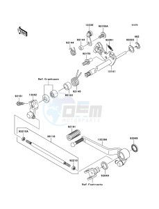 Z750_ABS ZR750M7F GB XX (EU ME A(FRICA) drawing Gear Change Mechanism