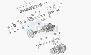 Breva V 850 IE IE drawing Gear box selector