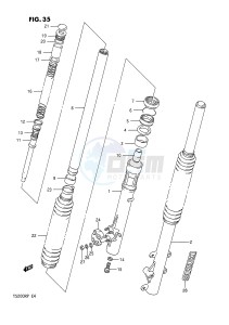 TS200R (E4) drawing FRONT DAMPER (E24)