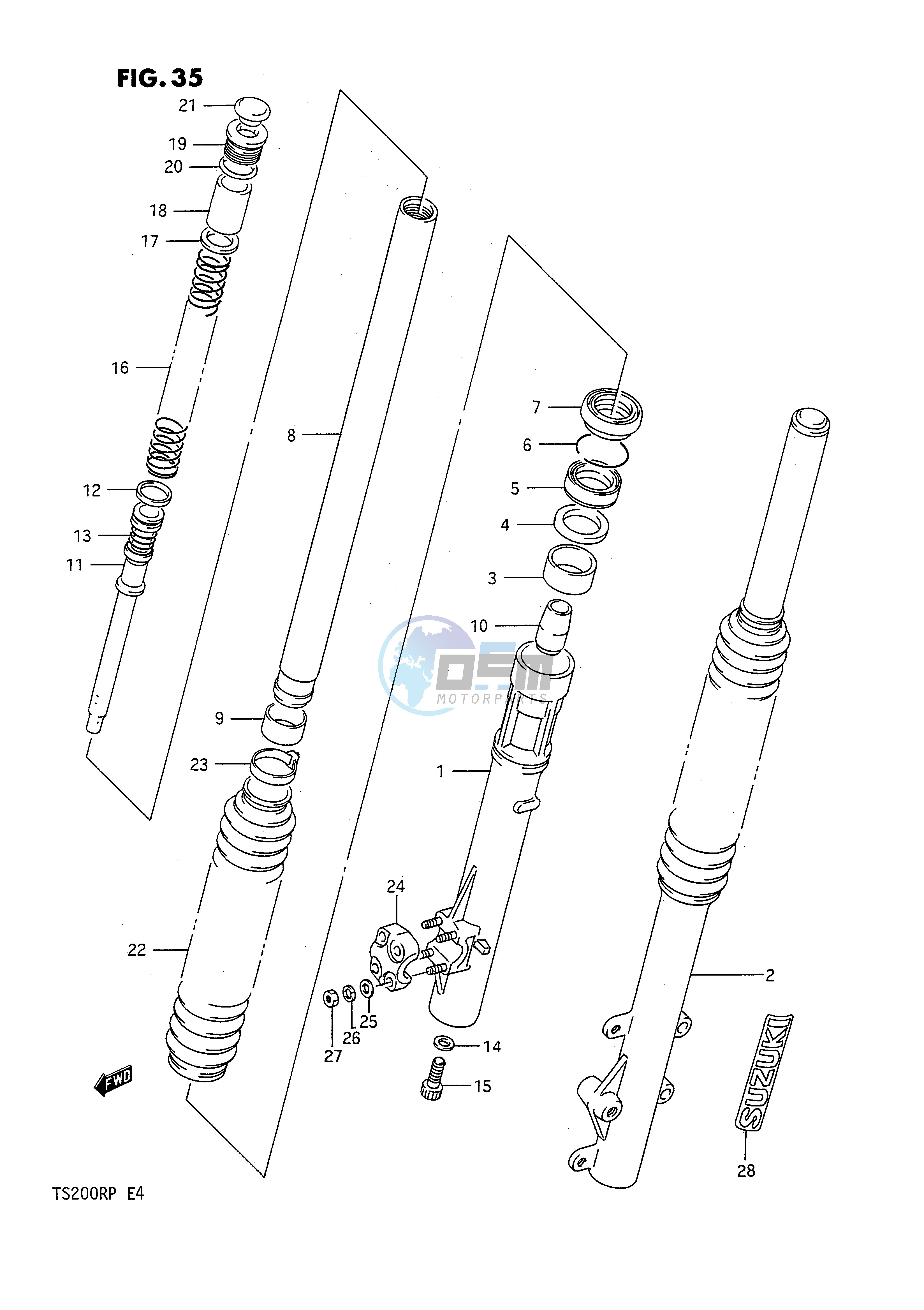 FRONT DAMPER (E24)