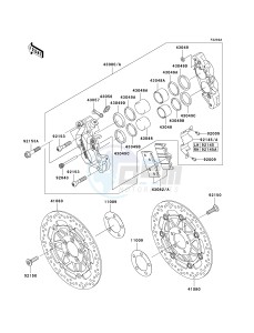 ZX 600E [ZX-6 NINJA ZZR 600] (E10-E13 E13 CAN ONLY) ZZR 600 drawing FRONT BRAKE-- E12_E13- -