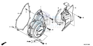 CB500XD CB500X Continue » UK - (E) drawing A.C. GENERATOR COVER