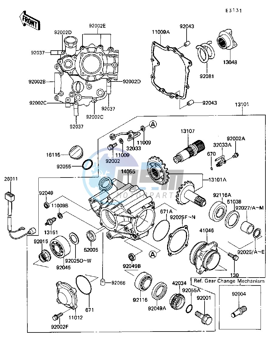 FRONT BEVEL GEAR