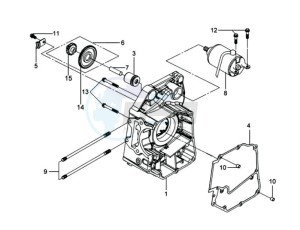 GTS 250 EURO 3 drawing CRANKCASE RIGHT / STARTER