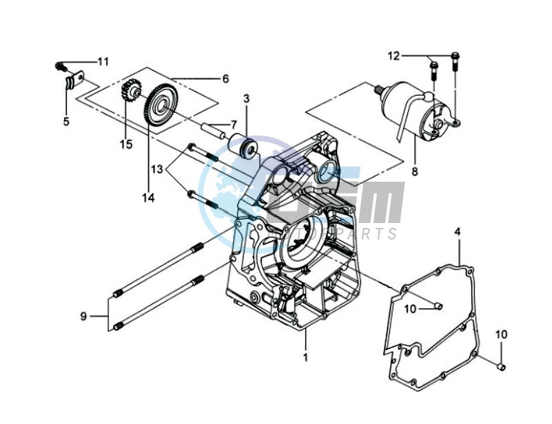 CRANKCASE RIGHT / STARTER