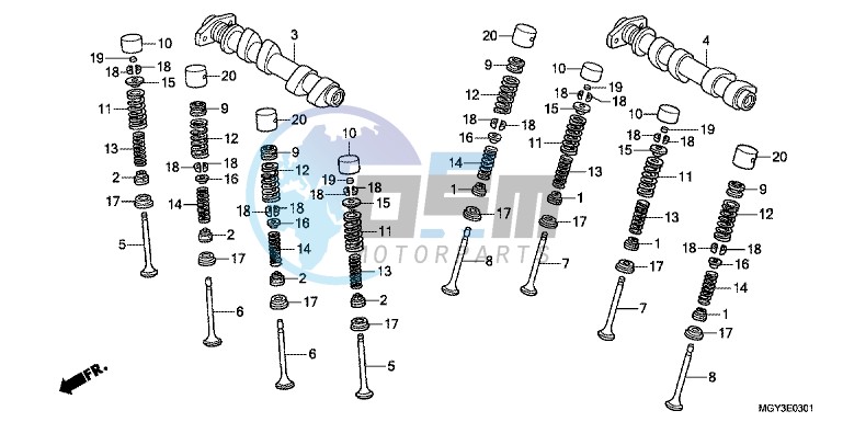 CAMSHAFT/ VALVE ( REAR)