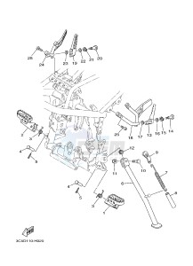 XT250 XT250G (1YBK) drawing STAND & FOOTREST