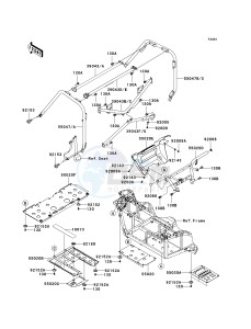 KRF 750 G [TERYX 750 FI 4X4] (G9F) G9F drawing GUARDS_CAB FRAME