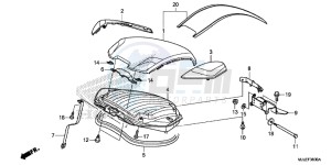 NC700SDE NC700SD 2ED - (2ED) drawing LUGGAGE LID