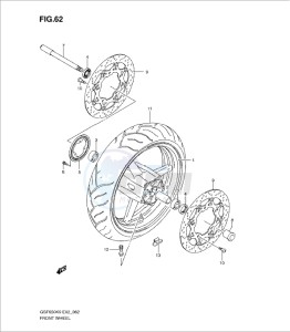 GSF650/S drawing FRONT WHEEL (GSF650AK9/SAK9/UAK9/SUAK9/AL0/SAL0/UAL0/SUAL0)