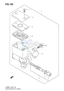 AN650Z ABS BURGMAN EXECUTIVE EU drawing REAR MASTER CYLINDER