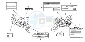 CBF250 drawing CAUTION LABEL