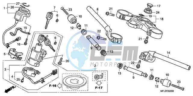 HANDLE PIPE/TOP BRIDGE