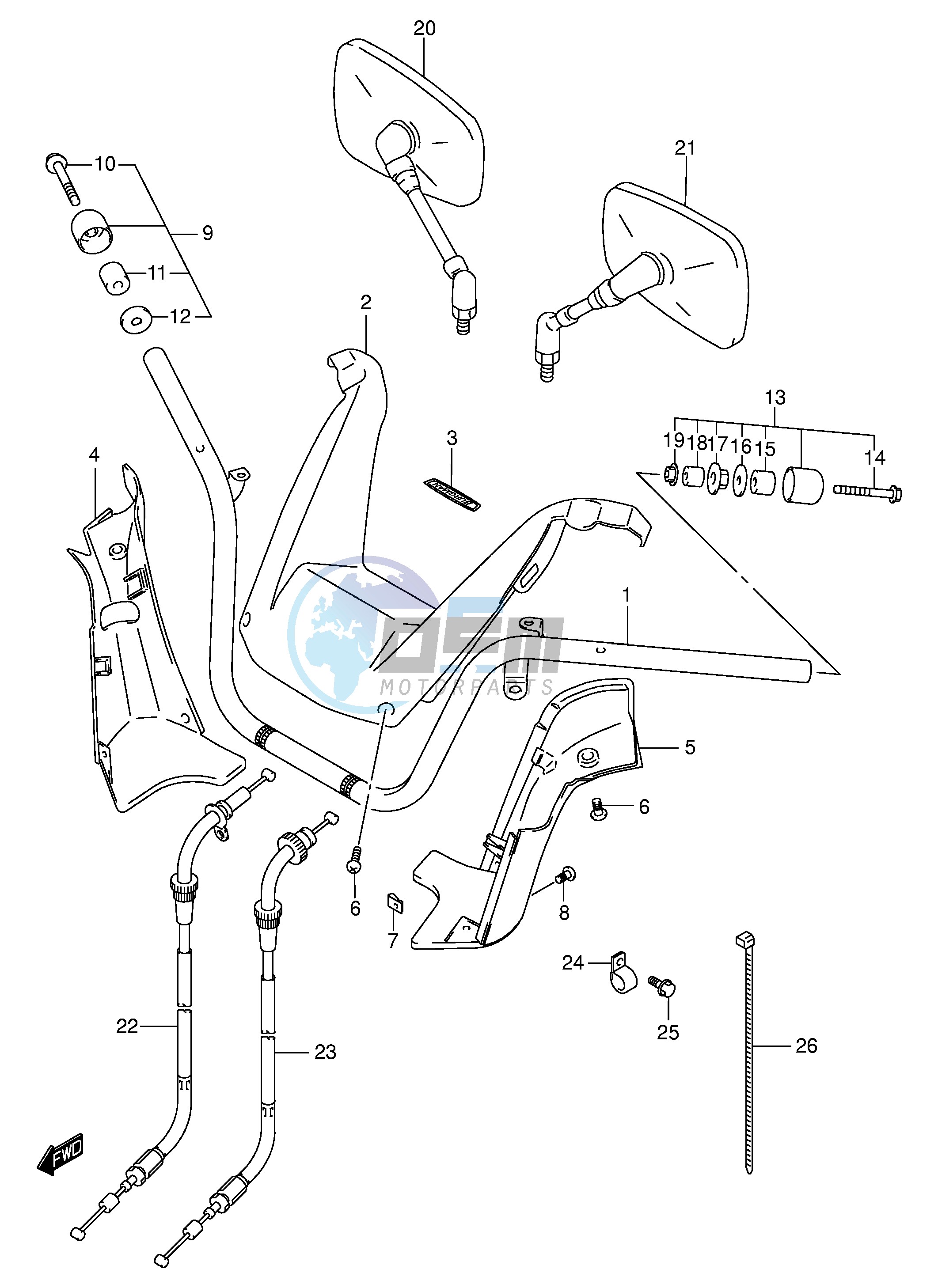 HANDLEBAR (MODEL K1 K2)